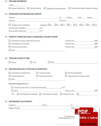 Libretto Impianti Efficienza Energetica editabile