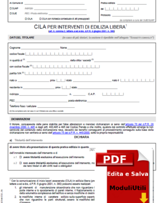 modello cila editabile