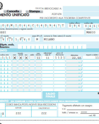 esempio F24 semplificato