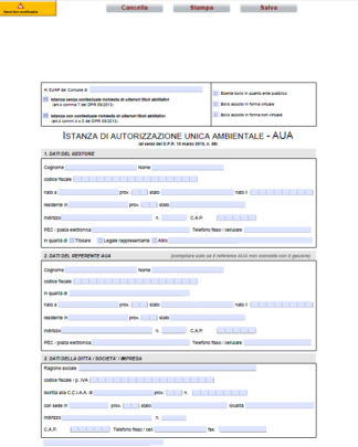 Autorizzazione Unica Ambientale Editabile