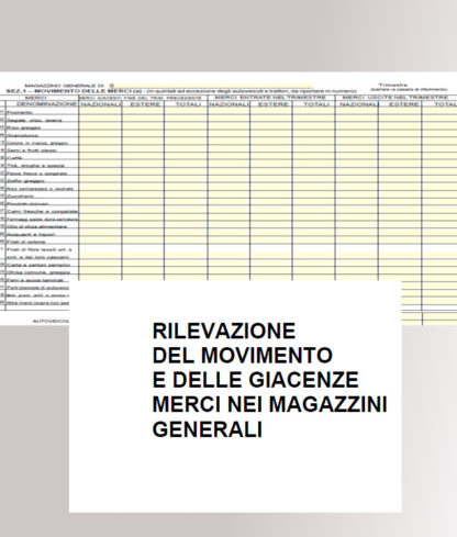 Rilevazione del movimento e delle giacenze merci nei magazzini generali