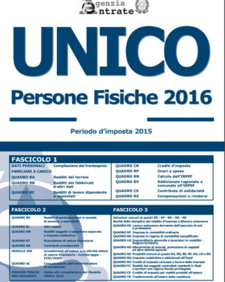 Unico Persone Fisiche 2016 Editabile