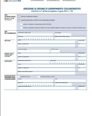 Adesione al regime di adempimento collaborativo 2022