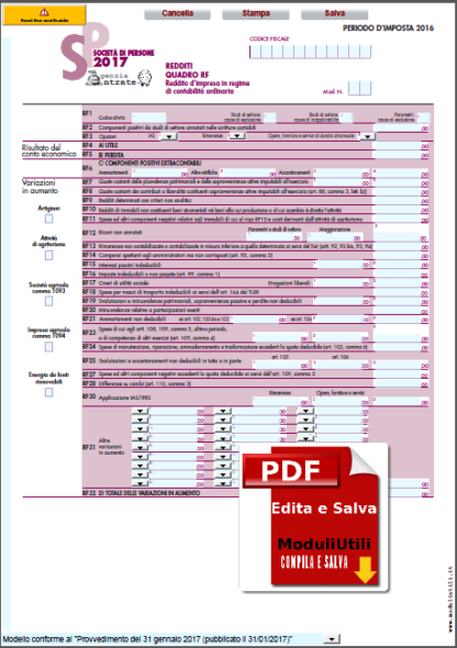 Unico Società di persone 2017 editabile (EDITA E SALVA)