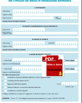 Modello per il conferimento-revoca della delega editabile