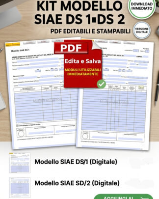 Kit 2 Moduli editabili Siae